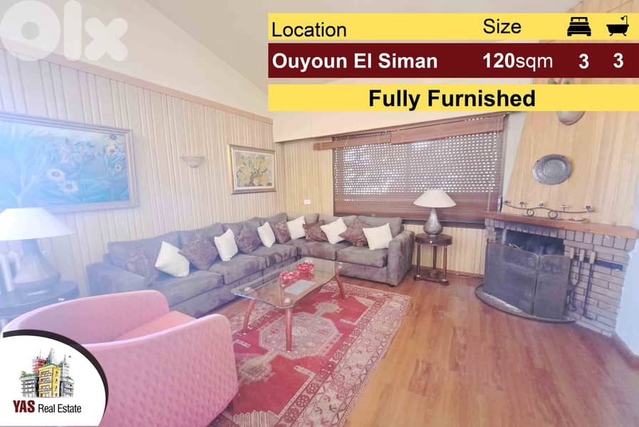 Ouyoun El Siman 120m2 | Duplex | Prime Position | Furnished | Da 0