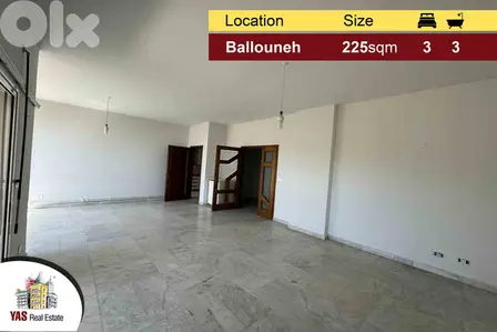 Ballouneh 225m2 | Well Maintained | Ideal Location | Open View | MY |