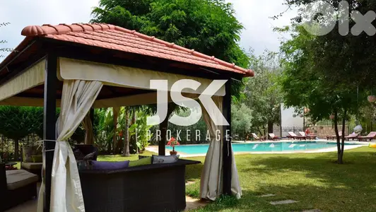 L15259- Villa with An Amazing Garden and Pool For Rent In Beit Chabeb L15259- Villa with An Amazing Garden and Pool For Rent In Beit Chabeb