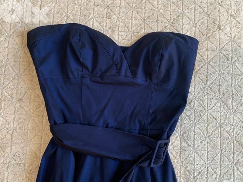 CUE navy blue dress with belt 1
