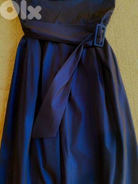 CUE navy blue dress with belt 2