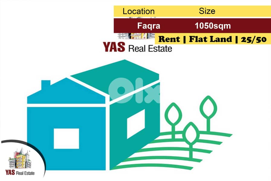 Faqra 1050m2 | Prime Location | Flat | 20/50 | Main Road | AC | 0
