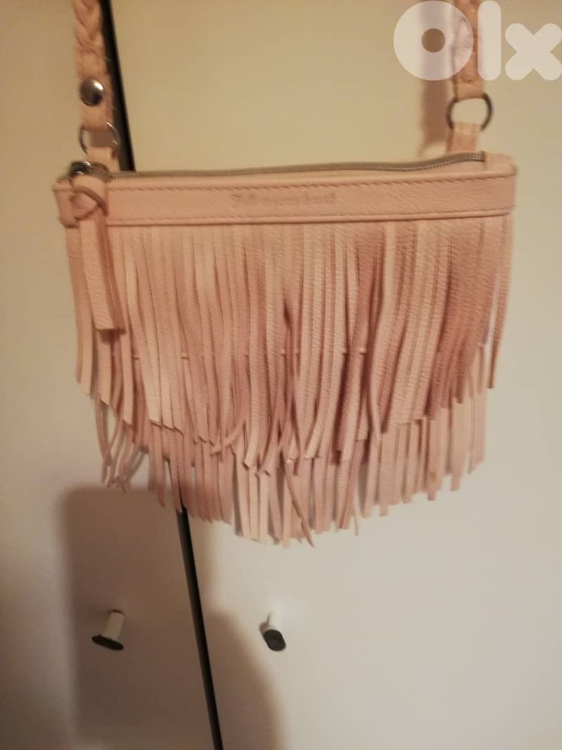 Pink leather bag 1