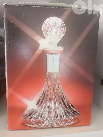 crystal stainless steel carafe tray bowl made in italy poland Czech