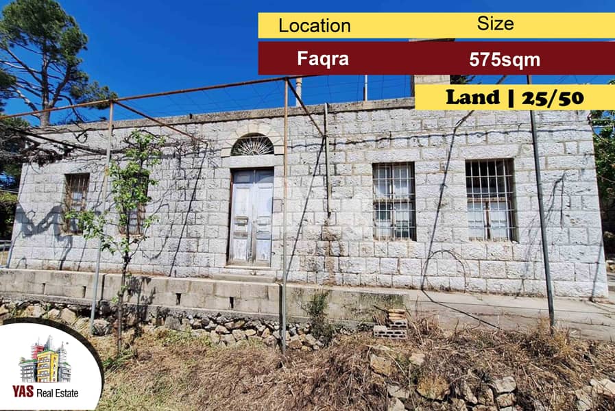 Kfardebian 575m2 | Land 25/50 | Open View | Main Road | MY | 0