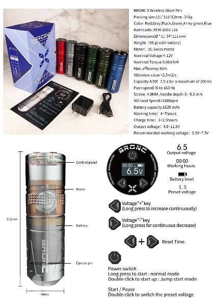 BRONC X wireless tattoo pen 4.0 6