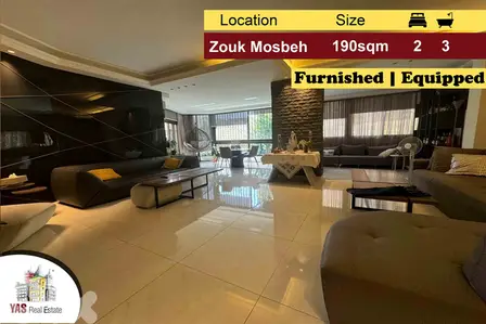 Zouk Mosbeh 190m2 | 120m2 Terrace | Furnished | Renovated |High End|EL