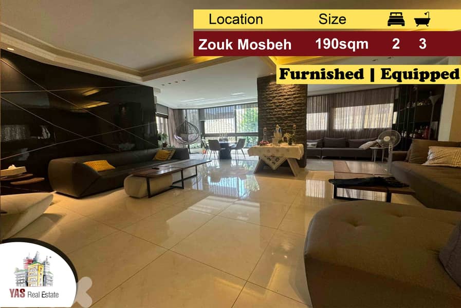 Zouk Mosbeh 190m2 | 120m2 Terrace | Furnished | Renovated |High End|EL 0