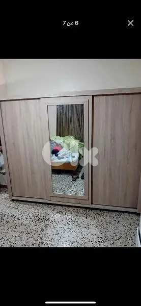 خزانة سحاب عرض 240 سم تفصيل جديد ملبسة من قلبا لون ابيض