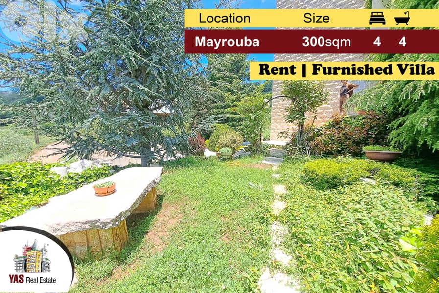 Mayrouba 300m2 | 250m2 Garden | Villa for Rent | Fully Furnished | DA 0