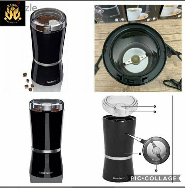 Silvercrest  electric coffee grinder _ stainless steel/ 4$ delivery. 2