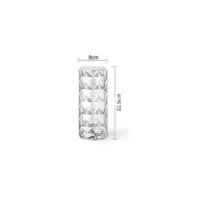 Crystal Diamond Table Lamp, Transparent 3-Color Aura/RGB 6