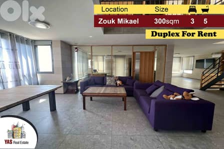 Zouk Mikael 300m2 | Terrace | Duplex for Rent | Calm Street |Modern|EH