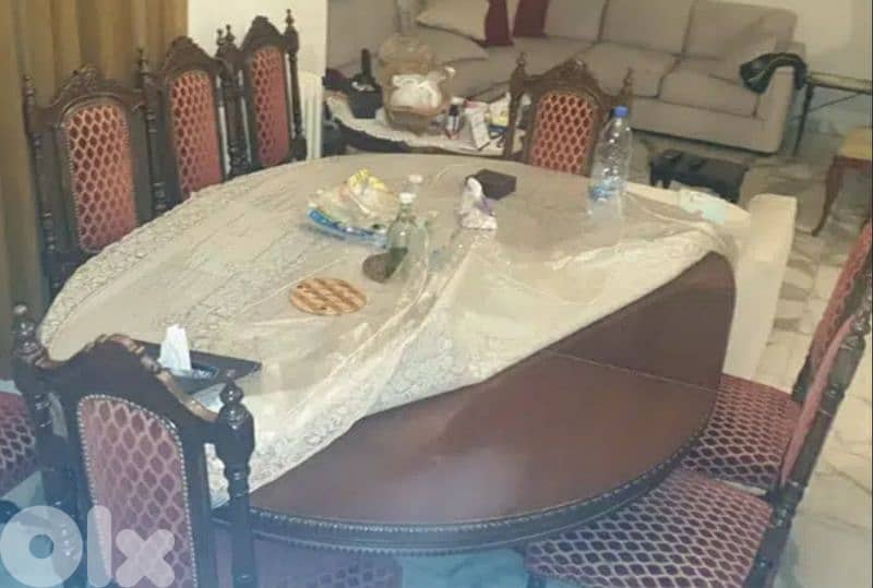 full precious&unique dining table with 8 chairs 0