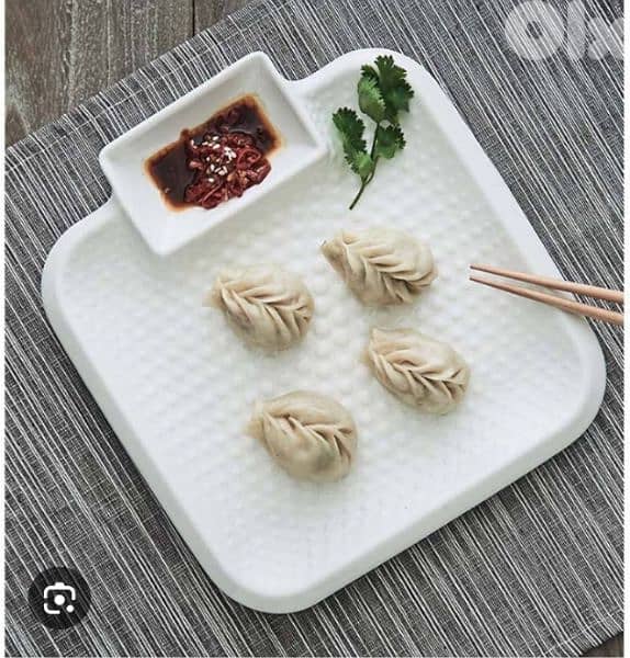 snacks&sauces ceramic plate 0