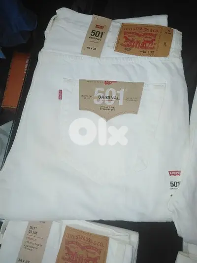 white unisex original Levi's jeans all sizes
