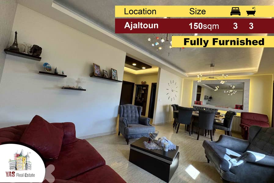 Ajaltoun 150m2 | Fully Furnished | Open View | Luxurious | Catch | WA| 0
