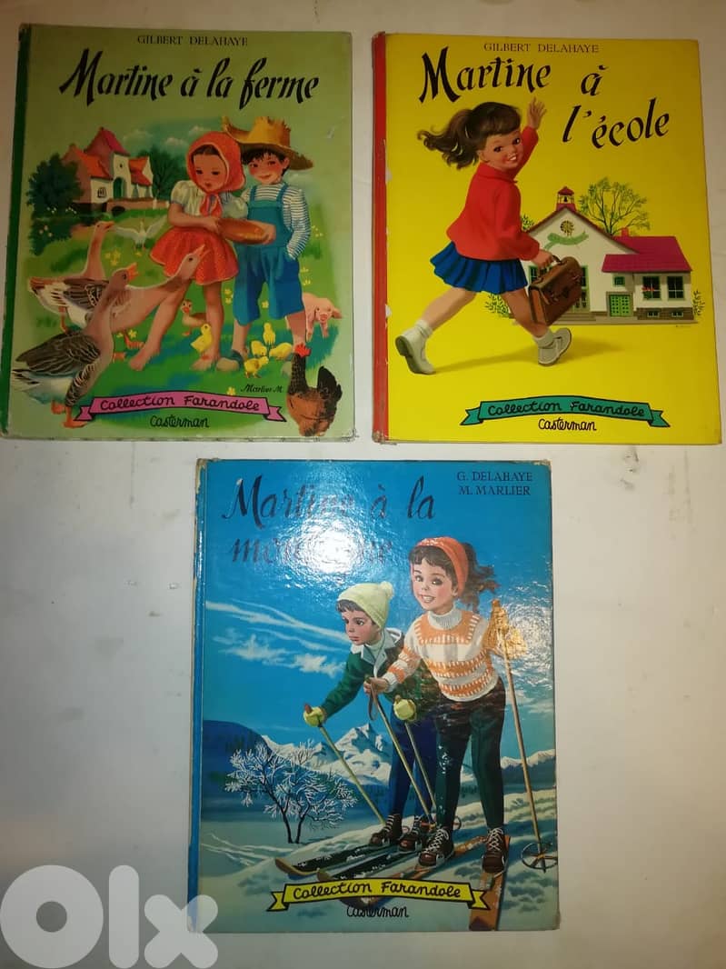 six Old Casterman Martine magazine prints 0