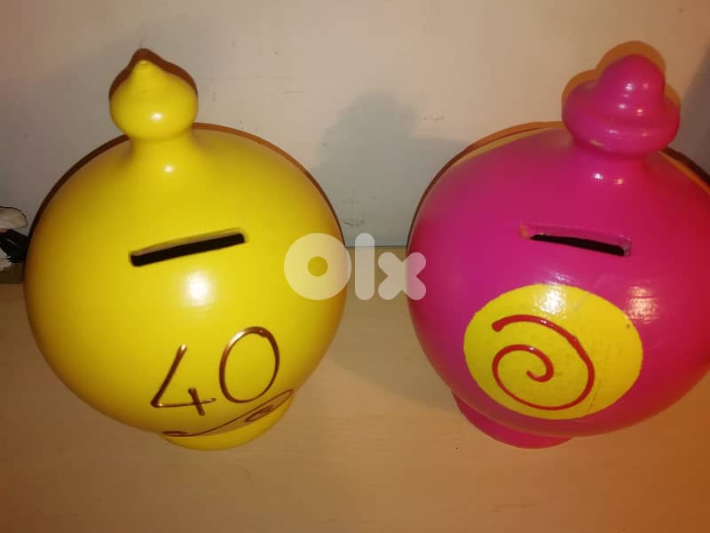 Retro style pottery money bank 19*15cm 1