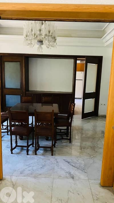 L15323-Spacious Furnished Apartment With Garden for Rent In Naccache