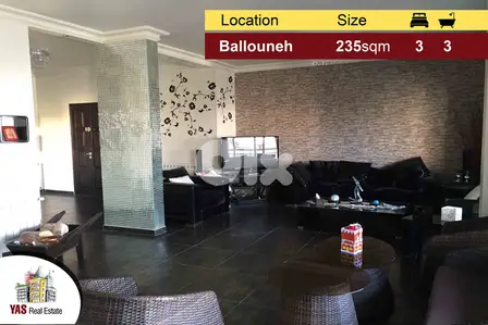 Ballouneh 235m2 | Upgraded | Super Luxury | Prime Location | View | MY