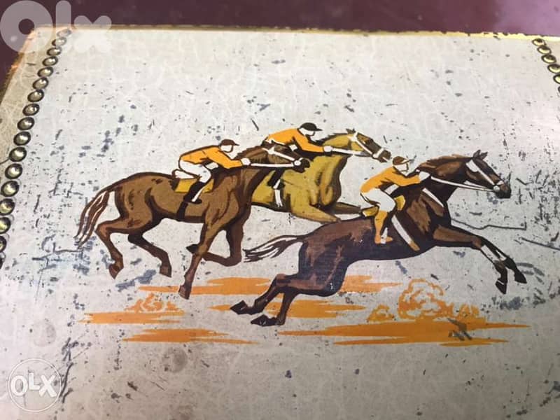 Vintage Tin Box - Horse Race - 1950s 2