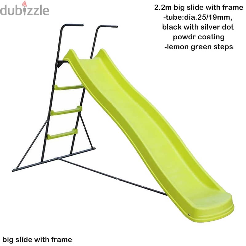 2.2m outdoor slide in lemon green color 0