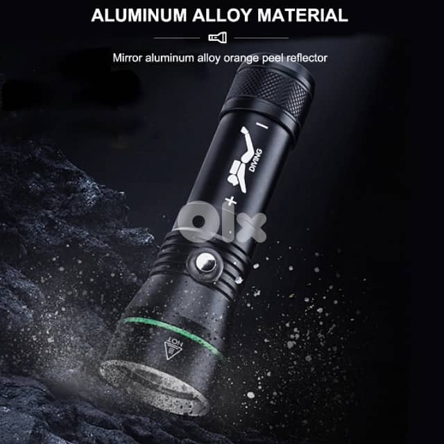 S3 Scuba Diving Flashlight, 2000 Lumen, 110m Diving Torch 5