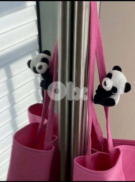 cute plush panda magnet 1