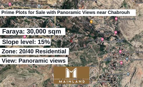 Prime Land for Sale in Faraya Near Sad Chabrouh