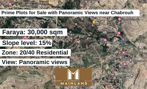 Prime Land for Sale in Faraya Near Sad Chabrouh