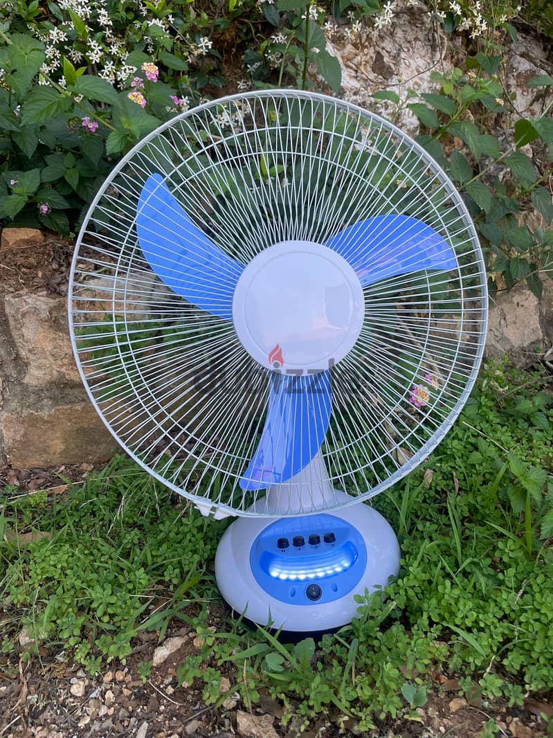 Rechargeable Fan 12" Free Delivery( for 2 pieces)مروحة 4