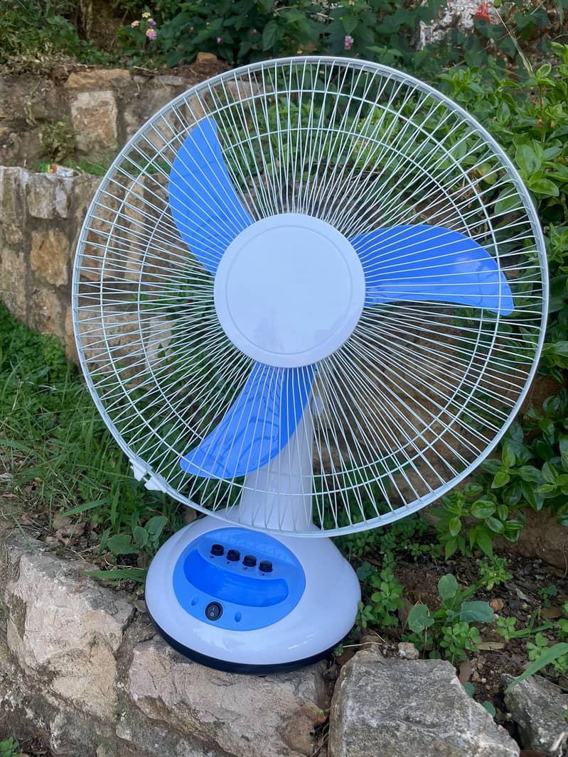Rechargeable Fan 12" Free Delivery( for 2 pieces)مروحة 2