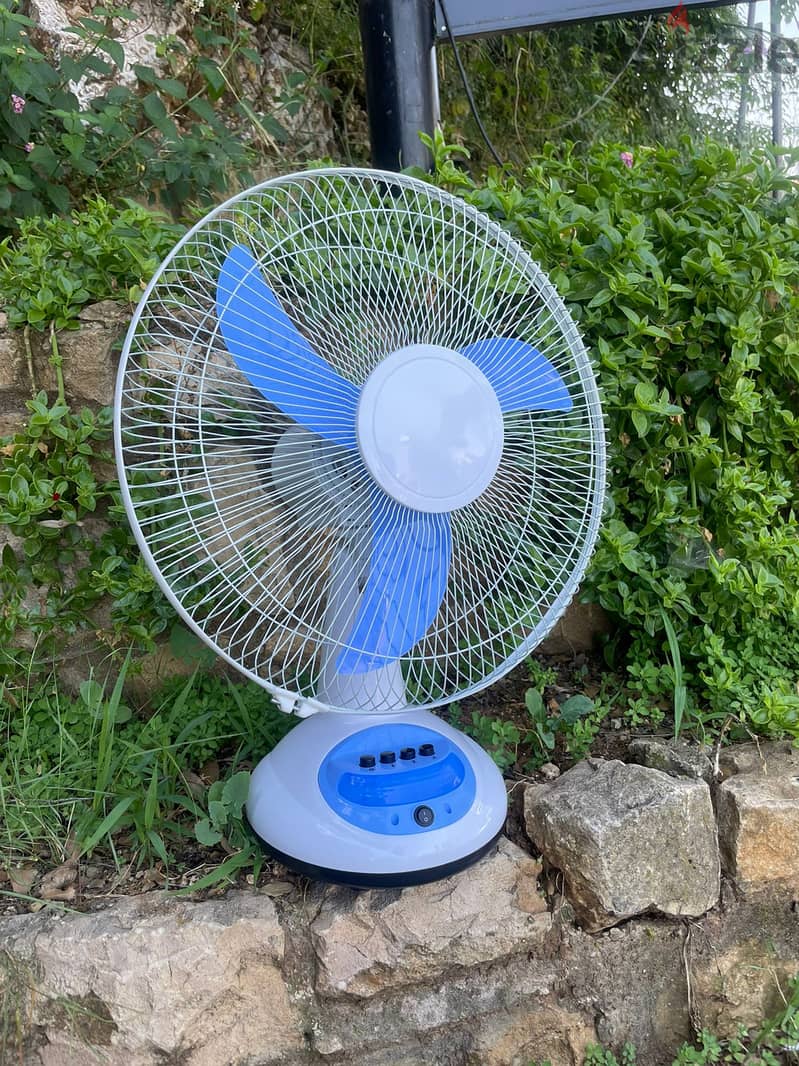 Rechargeable Fan 12" Free Delivery( for 2 pieces)مروحة 3