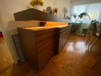 wood dining buffet table