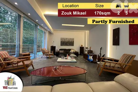 Zouk Mikael 170m2 | 220m2 Terrace | Calm Street | Partly Furnished |EH