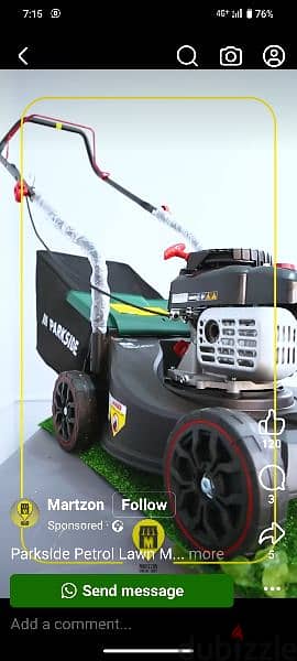 petrol lawnmower parkside 3