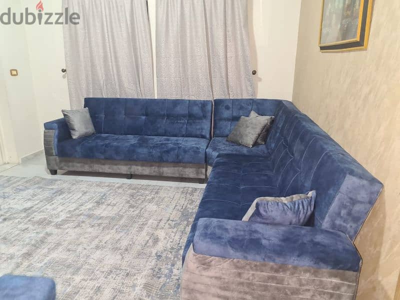 Modern Corner (included hidden storage)- كنباية زاوية غرفة قعدة 1