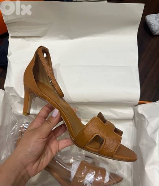 camel hermes heels can wear size 40-41 MASTER QUALITY 1