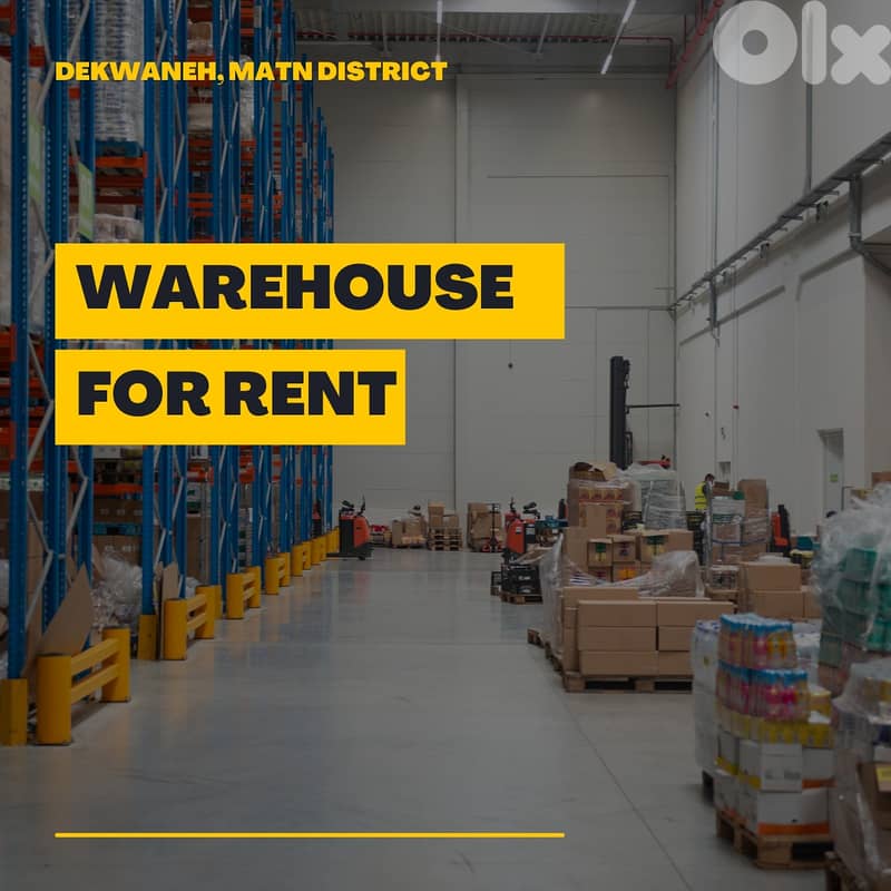 JH24-3458 Warehouse 1,000m2 for rent in Dekweneh, $ 3,000  cash 0