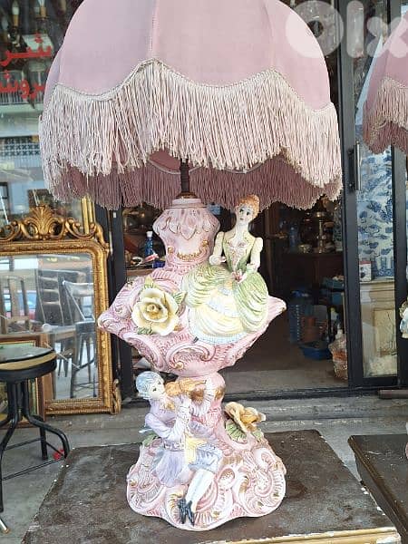 two pieces of lampadaire capodimonte Italy original 6