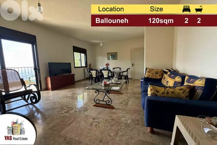 Ballouneh 120m2 | Panoramic View | Well Maintained | Catch | EL |