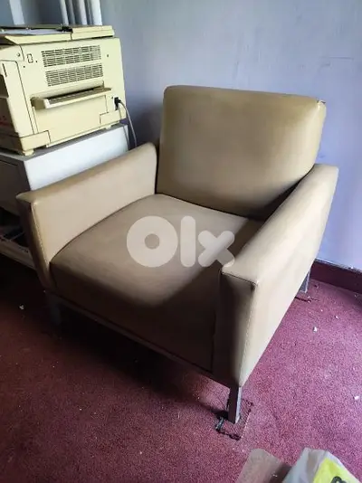 3 Leather Matching Chairs.
