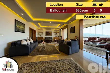 Ballouneh 680m2 Penthouse | Super Upgraded | Unique Property | MY |