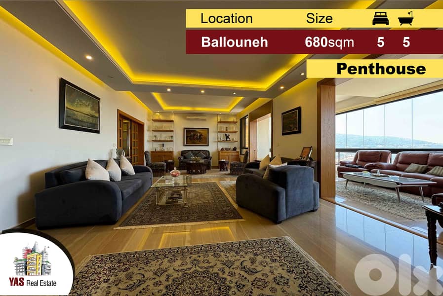 Ballouneh 680m2 Penthouse | Super Upgraded | Unique Property | MY | 0