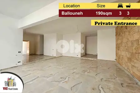 Ballouneh 190m2 | Private Entrance | Open View | TO |