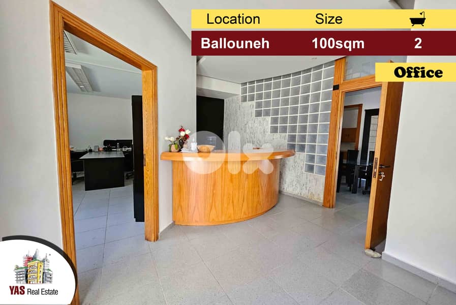 Ballouneh 100m2 | Office | Luxury | Open View | Private Entrance | TO 0