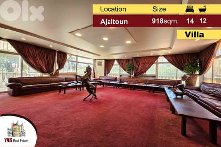 Ajaltoun 918m2 | Villa | Unique Property |  Furnished | View | TO |