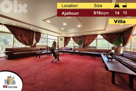 Ajaltoun 918m2 | Villa | Unique Property |  Furnished | View | TO |