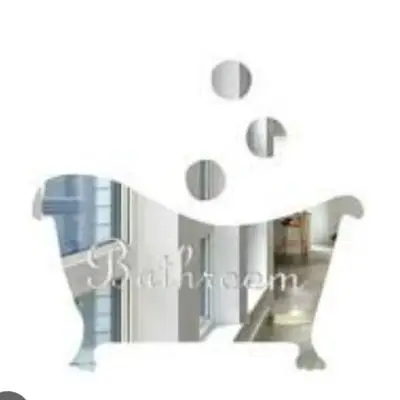 cute bathroom mirror sticker